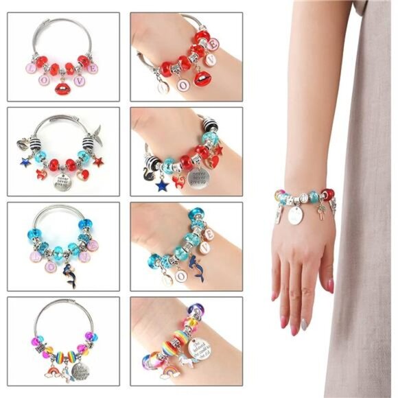 Bracelet Making Craft Kit for Girls,Jewelry Making Supplies Bead Charms Bracelet - Picture 5 of 5